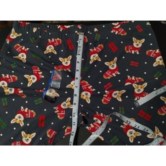 NWT Corgi Christmas Holiday Leggings Ankle Legging Size XXXL/3X (21) NOBO Dog - Picture 5 of 9